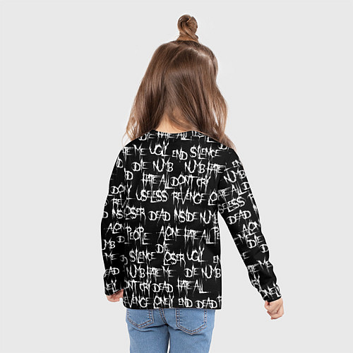 Детский лонгслив ХРУСТ ПАЛЬЦЕВ ТОКИЙСКИЙ ГУЛЬ / 3D-принт – фото 6