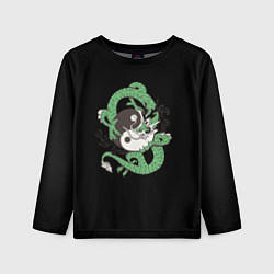 Детский лонгслив Зеленый dragoon