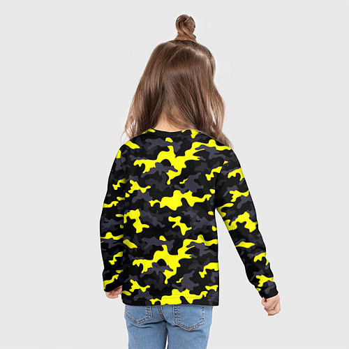 Детский лонгслив Black Camo / 3D-принт – фото 6
