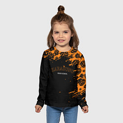 Лонгслив детский KARASUNO HIGH SCHOOL ОРАНЖЕВАЯ, цвет: 3D-принт — фото 2