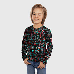 Лонгслив детский ФОРМУЛЫ ГЛИТЧ GLITCH, цвет: 3D-принт — фото 2
