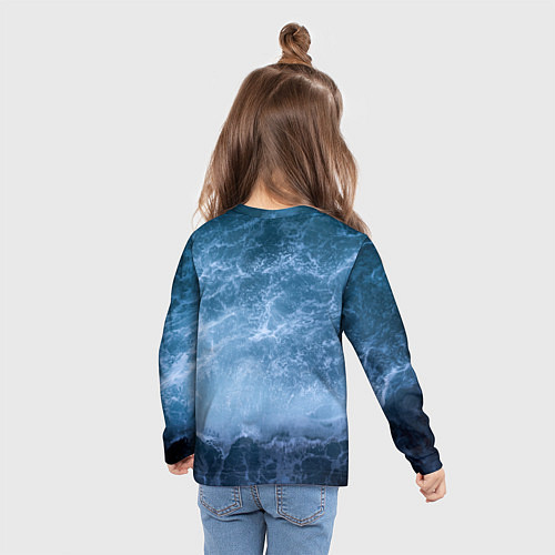 Детский лонгслив Валькнут символ Бога Одина 3D / 3D-принт – фото 6