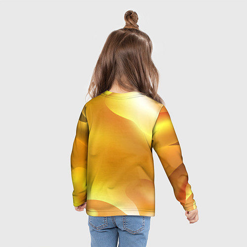 Детский лонгслив Строгий кот занимается йогой / 3D-принт – фото 6