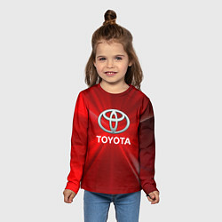 Лонгслив детский Toyota тойота, цвет: 3D-принт — фото 2