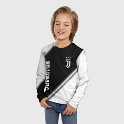 Лонгслив детский ЮВЕНТУС Juventus Краска, цвет: 3D-принт — фото 2