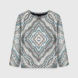 Лонгслив детский Абстракция Узор голубого цвета, цвет: 3D-принт