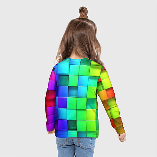 Детский лонгслив Color geometrics pattern Vanguard / 3D-принт – фото 6