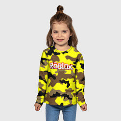 Лонгслив детский Roblox Камуфляж Жёлто-Коричневый, цвет: 3D-принт — фото 2