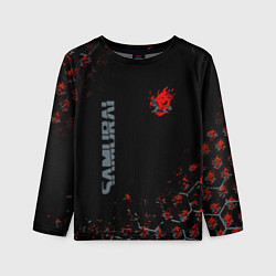 Лонгслив детский Cyberpunk 2077 samurai Паттерн, цвет: 3D-принт