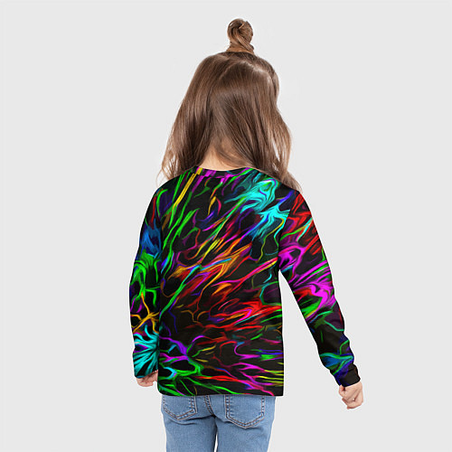 Детский лонгслив Neon pattern Vanguard / 3D-принт – фото 6