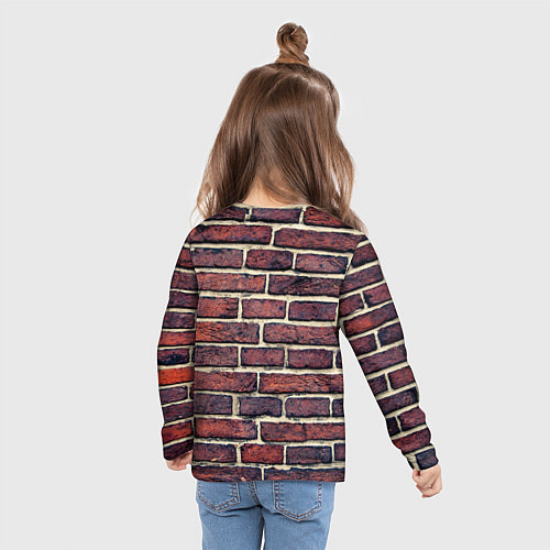 Детский лонгслив Brick Wall / 3D-принт – фото 6