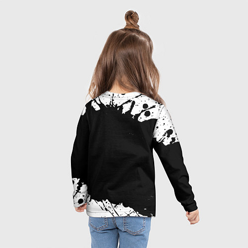 Детский лонгслив Breaking Benjamin КОТ Брызги / 3D-принт – фото 6
