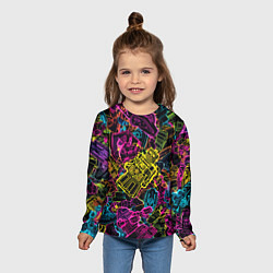 Лонгслив детский Cyber space pattern Fashion 3022, цвет: 3D-принт — фото 2
