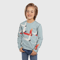 Лонгслив детский Стая журавлей, цвет: 3D-принт — фото 2