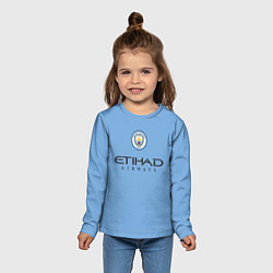 Лонгслив детский Manchester City Манчестер Сити Домашняя форма 2022, цвет: 3D-принт — фото 2