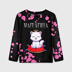 Детский лонгслив Маргарита КОШКА Брызги
