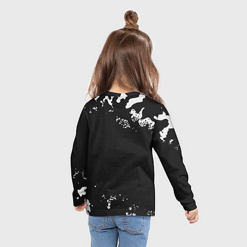 Детский лонгслив Стас - ЗАЩИТНИК - Милитари / 3D-принт – фото 6