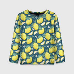 Детский лонгслив Cute lemon pattern