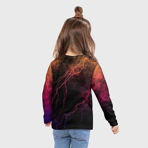 Детский лонгслив V Rising молнии / 3D-принт – фото 6