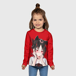 Лонгслив детский Грустная Кагуя, цвет: 3D-принт — фото 2