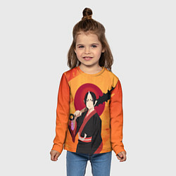 Лонгслив детский Хладнокровный Ходзуки с палицей, цвет: 3D-принт — фото 2