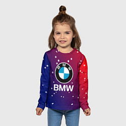 Лонгслив детский BMW Градиент Краска, цвет: 3D-принт — фото 2
