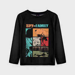 Лонгслив детский SPY X FAMILY СЕМЬЯ ШПИОНА ВСЕ, цвет: 3D-принт