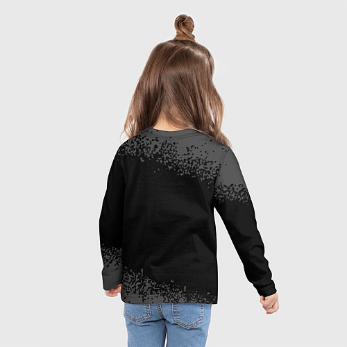 Детский лонгслив Имя Ксения и желтый символ СССР со звездой / 3D-принт – фото 6