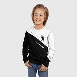 Лонгслив детский Juventus маленькое лого, цвет: 3D-принт — фото 2