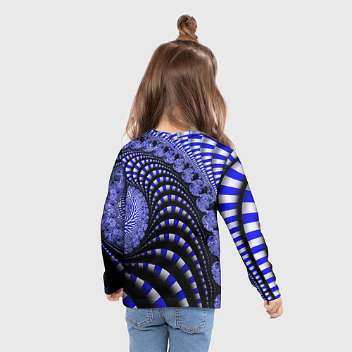 Детский лонгслив Неоновая спираль Абстракция Neon Spiral Abstractio / 3D-принт – фото 6