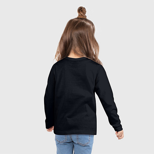 Детский лонгслив Smoke Дым Skull / 3D-принт – фото 6