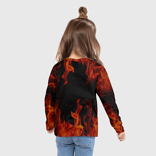 Детский лонгслив Iron Maiden Гомер Симпсон Рокер / 3D-принт – фото 6