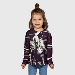 Лонгслив детский Ванпанчмен - на черно-белом фоне, цвет: 3D-принт — фото 2