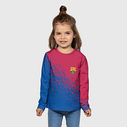 Лонгслив детский Barcelona маленькое лого, цвет: 3D-принт — фото 2