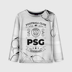 Лонгслив детский PSG Football Club Number 1 Legendary, цвет: 3D-принт