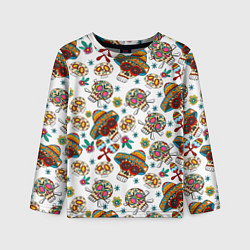 Детский лонгслив Мексиканские черепки