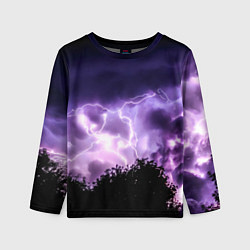 Детский лонгслив Purple Lightning