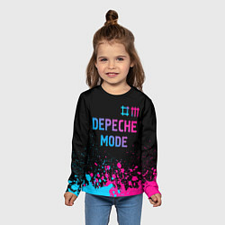 Лонгслив детский Depeche Mode Neon Gradient, цвет: 3D-принт — фото 2
