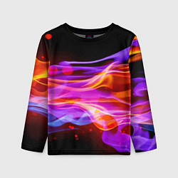 Детский лонгслив Abstract colorful waves