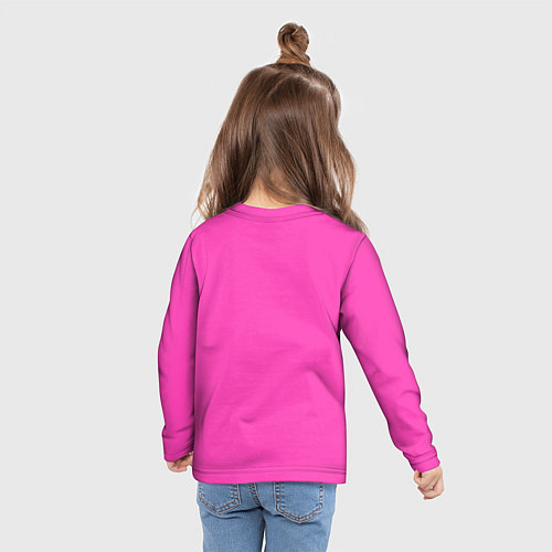 Детский лонгслив Яркий розовый из фильма Барби / 3D-принт – фото 6