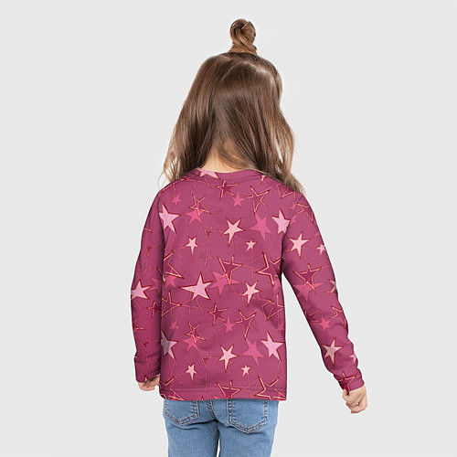 Детский лонгслив Terracotta Star Pattern / 3D-принт – фото 6