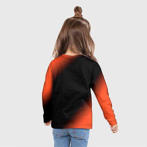 Детский лонгслив Кристина ЛИСИЧКА Градиент / 3D-принт – фото 6