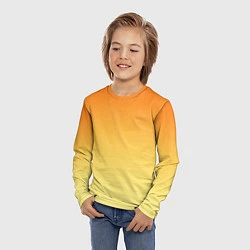 Лонгслив детский Оранжевый, желтый градиент, цвет: 3D-принт — фото 2