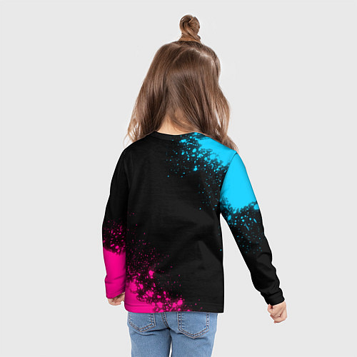 Детский лонгслив Great Wall Neon Gradient / 3D-принт – фото 6