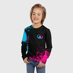 Лонгслив детский Great Wall Neon Gradient, цвет: 3D-принт — фото 2