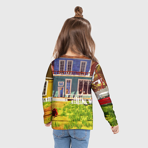 Детский лонгслив Hello Neighbor: Дом / 3D-принт – фото 6