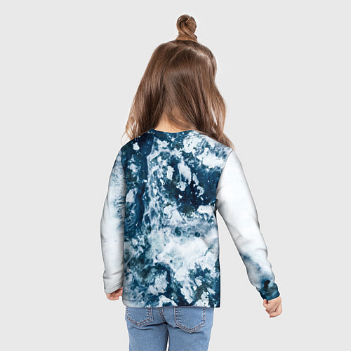 Детский лонгслив Замерзшие Лужи Зимы / 3D-принт – фото 6