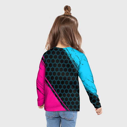 Детский лонгслив League of Legends Neon Gradient / 3D-принт – фото 6