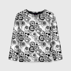 Детский лонгслив Black and white sport pattern
