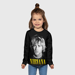 Лонгслив детский Nirvana - Kurt Donald Cobain, цвет: 3D-принт — фото 2